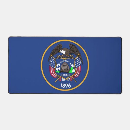 Tapis de bureau avec le drapeau de l'État de l'Uta (Recto)