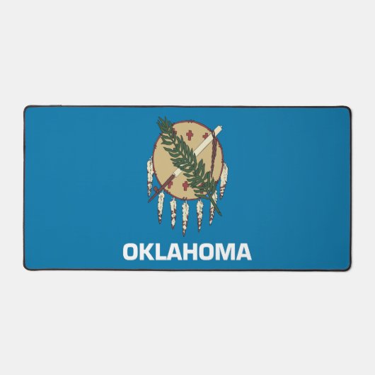Tapis de bureau avec le drapeau de l'Oklahoma, Éta (Recto)
