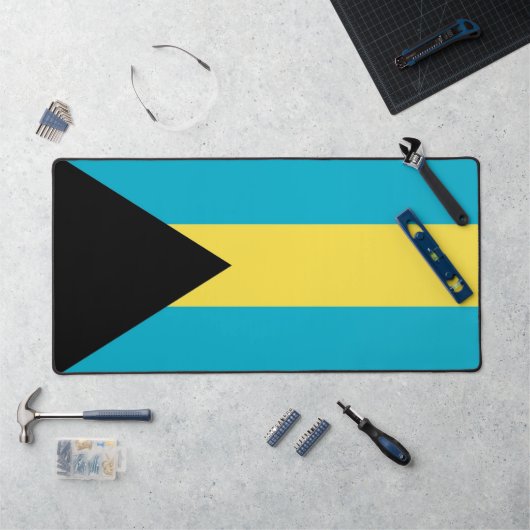 Tapis de bureau avec le drapeau des Bahamas (Poste de travail)