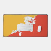 Tapis de bureau avec le drapeau du Bhoutan (Clavier et souris)
