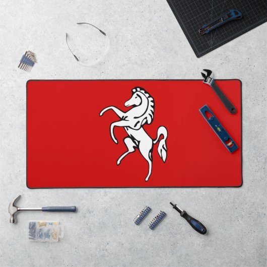 Tapis de bureau avec le drapeau du comté de Kent, (Poste de travail)