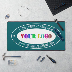 Tapis de bureau avec logo et texte personnalisés d