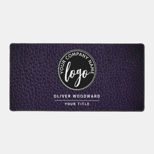 Tapis de bureau avec nom de logo d'entreprise (Recto)