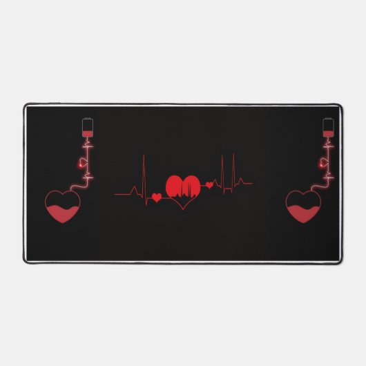 Tapis de bureau avec rythme cardiaque et don de sa (Recto)