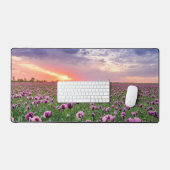Tapis de bureau avec terrain de fleurs violet Peta (Clavier et souris)