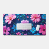 Tapis de bureau avec un ensemble de fleurs (Clavier et souris)