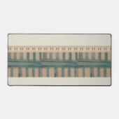 Tapis de bureau Beige et clôture verte (Recto)