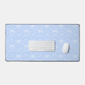 Tapis de bureau bleu clair noeuds (Clavier et souris)