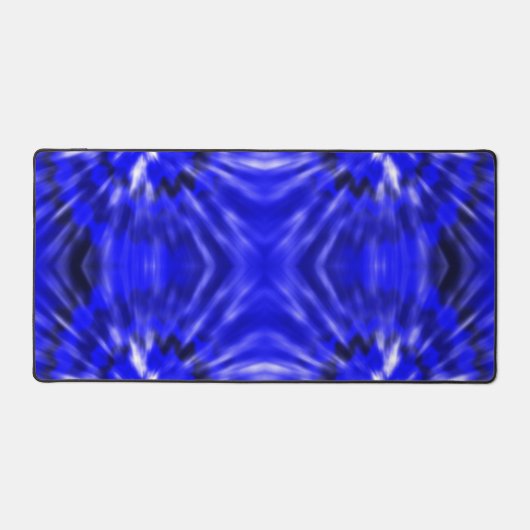 Tapis de bureau bleu Tie Dye (Recto)