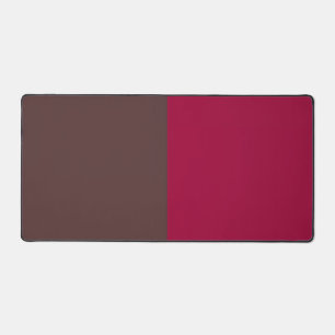 Tapis de bureau bloc de couleur brun cramoisi