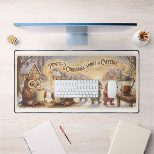 Tapis de bureau Café de Noël – Alimenté par Noël S