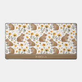 Tapis de bureau capybara floral (Recto)