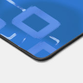 Tapis de bureau Carré géométrique Tint Bleu (Coin)