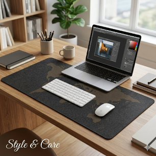 Tapis de bureau cartographique élégant pour bureau