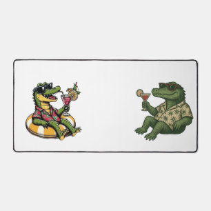 Tapis de bureau Chill Alligator Piscine Ambiance R