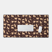 Tapis de bureau Cœurs de chats & empreintes de pat (Clavier et souris)