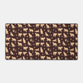 Tapis de bureau Cœurs de chats & empreintes de pat (Recto)