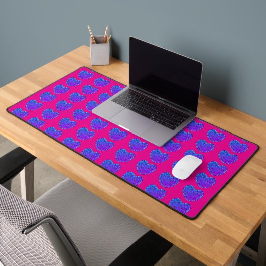 Tapis de bureau coeurs rose et violet (Bureau 2)