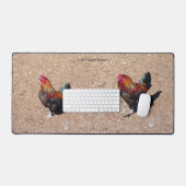 Tapis de bureau Coq doré (Clavier et souris)