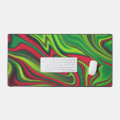Tapis de bureau couleur vert pâle et rouge (Clavier et souris)