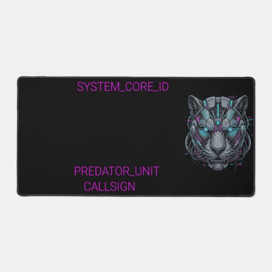 Tapis de bureau Cyberpunk Cybernetic Panther Tech (Recto)