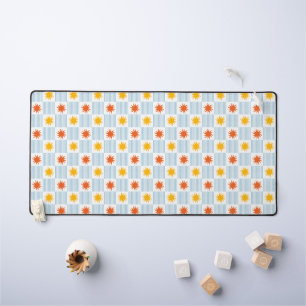 Tapis de bureau damier rayé en soleil