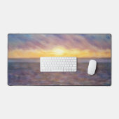 Tapis de bureau d'art abstrait Océan Coucher de so (Clavier et souris)