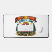 Tapis de bureau de camping aventure rétro (Clavier et souris)