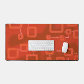 Tapis de bureau de Carrés géométriques à pinte rou (Clavier et souris)