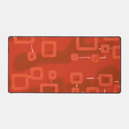 Tapis de bureau de Carrés géométriques à pinte rou (Recto)