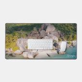 Tapis de bureau de Francesca à la plage (Clavier et souris)