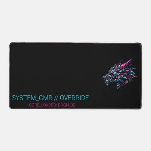 Tapis de bureau de jeu Cyberpunk Dragon (Recto)