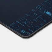 Tapis de bureau de jeu Schéma de plan technique HU (Coin)