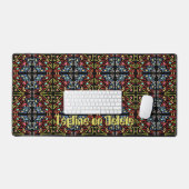 Tapis de bureau de jeu techno alien géométrique (Clavier et souris)