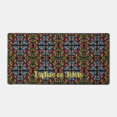Tapis de bureau de jeu techno alien géométrique (Recto)