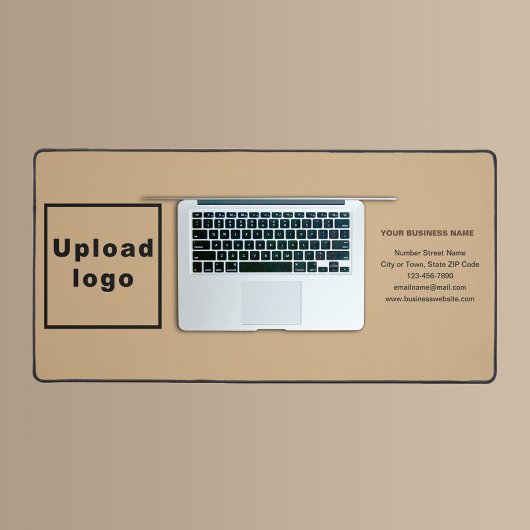Tapis de bureau de marque d'entreprise sur fond br