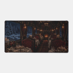 Tapis de bureau de salle à manger à fenêtre enneig