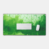 tapis de bureau de texture d'aquarelle verte (Clavier et souris)