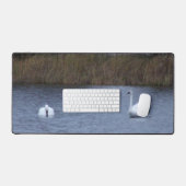 Tapis de bureau des cygnes blancs (Clavier et souris)