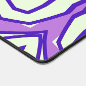 Tapis de bureau, design moderne violet et blanc cl (Coin)