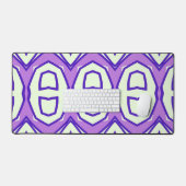 Tapis de bureau, design moderne violet et blanc cl (Clavier et souris)