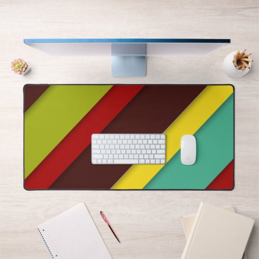 Tapis De Bureau Diagonal Coloré - Pad Moderne (Bureau 1)