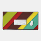 Tapis De Bureau Diagonal Coloré - Pad Moderne (Clavier et souris)