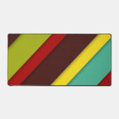 Tapis De Bureau Diagonal Coloré - Pad Moderne (Recto)