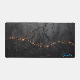 Tapis de bureau en bois charné personnalisé