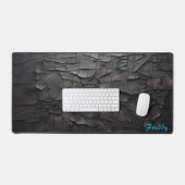 Tapis de bureau en bois charné personnalisé (Clavier et souris)