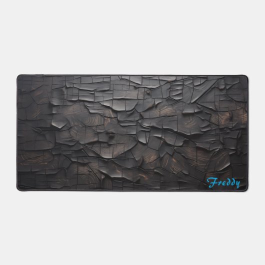 Tapis de bureau en bois charné personnalisé (Recto)