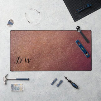 Tapis de bureau en cuir factice personnalisé