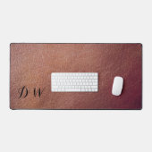 Tapis de bureau en cuir factice personnalisé (Clavier et souris)