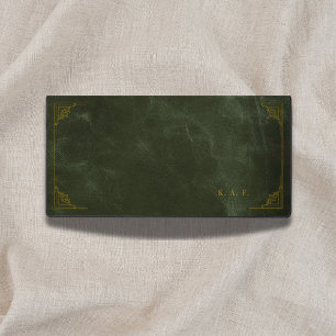 Tapis de bureau en cuir vert forêt vintage
